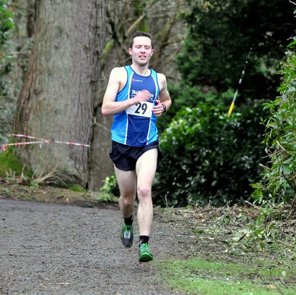 Jason Wilson on his way to victory at Drum Manor Forest 10k
