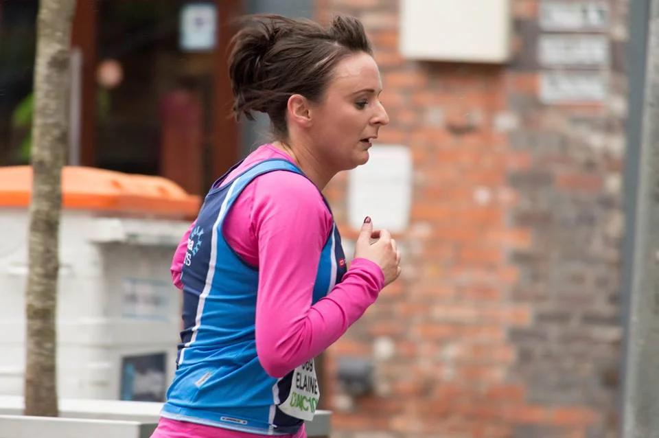 Elaine Scullion deep in concentration at the Spar Craic 10k