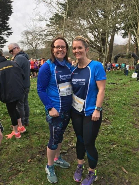 Lisa Kirkwood and Helen Stevenson at Glenarm Castle on Saturday