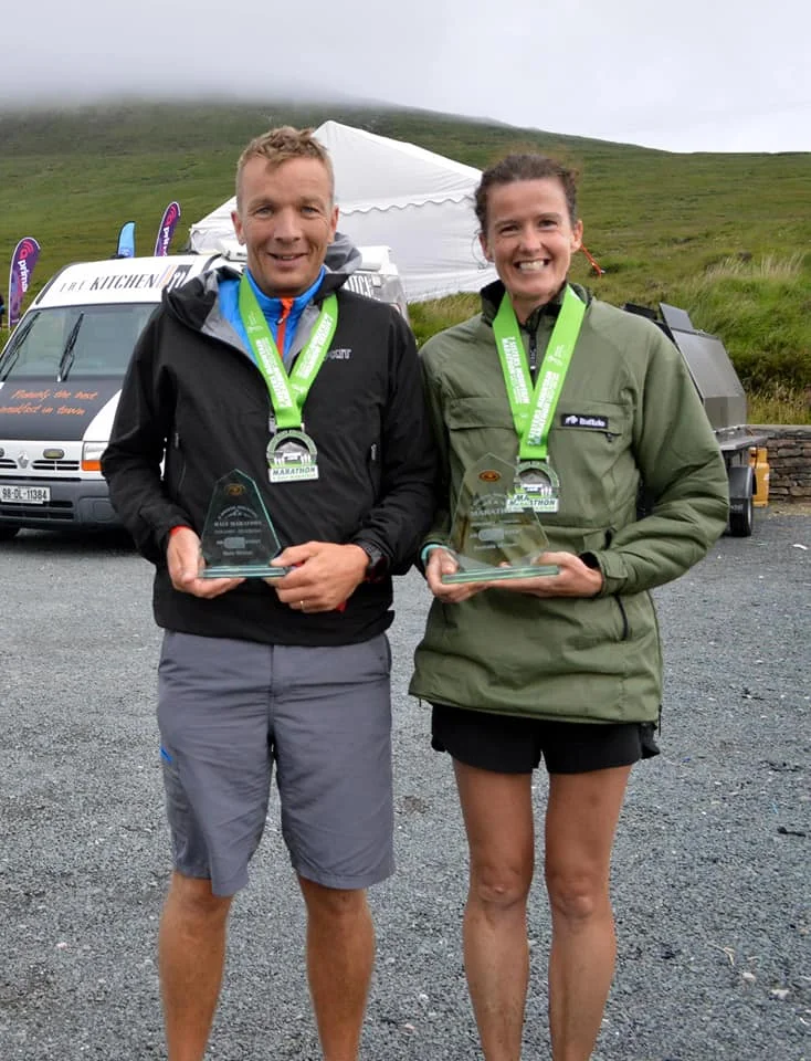 Mark Alexander and Gillian Wasson - race winners in the Seven Sisters Mountain Marathon