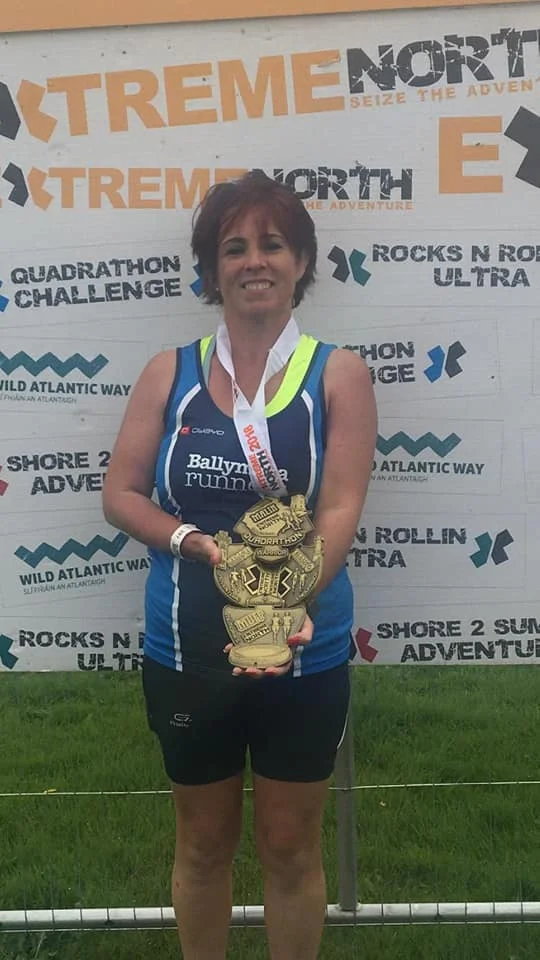 Claire Martin completes the Quadrathon