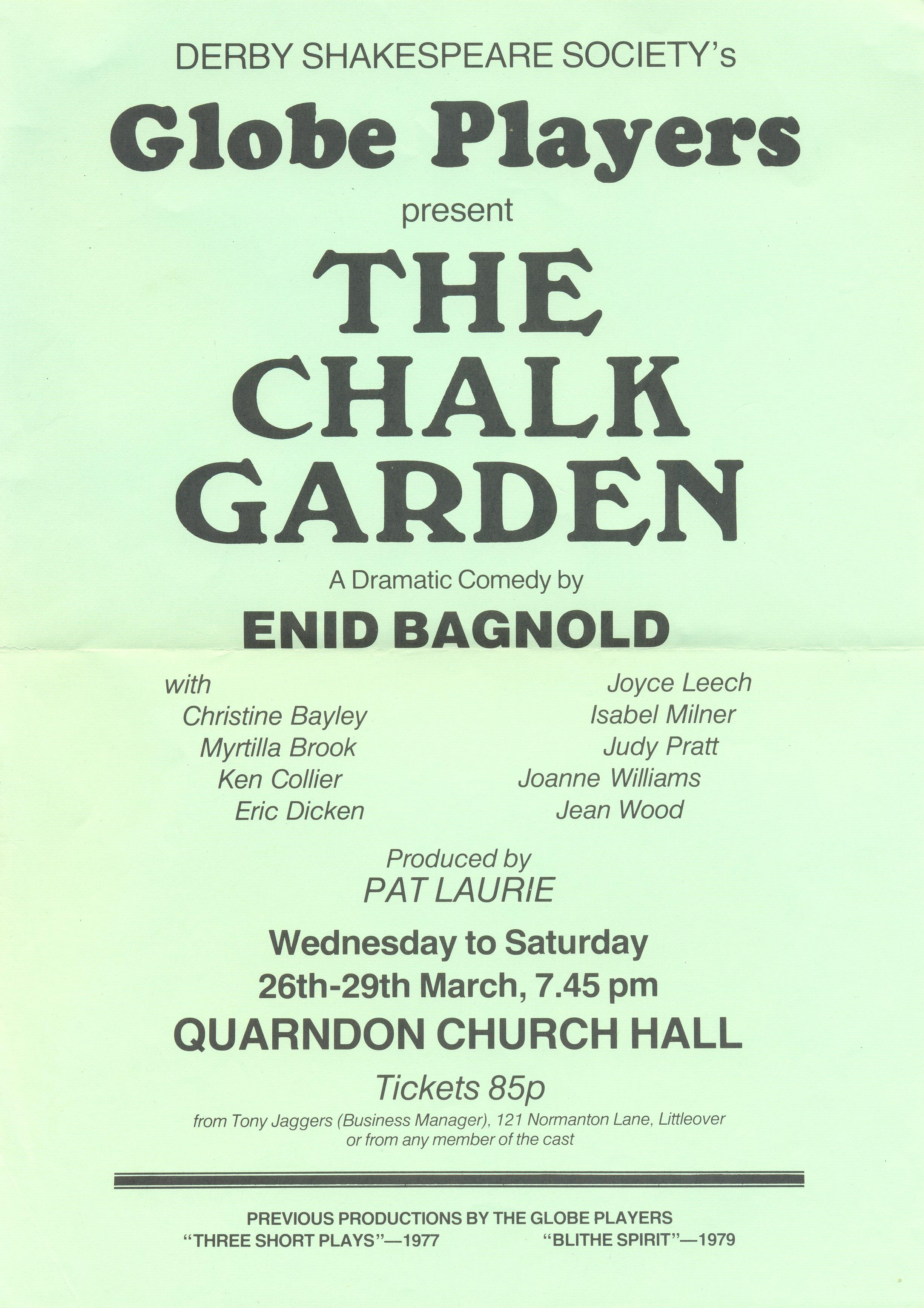 'The Chalk Garden' 1980