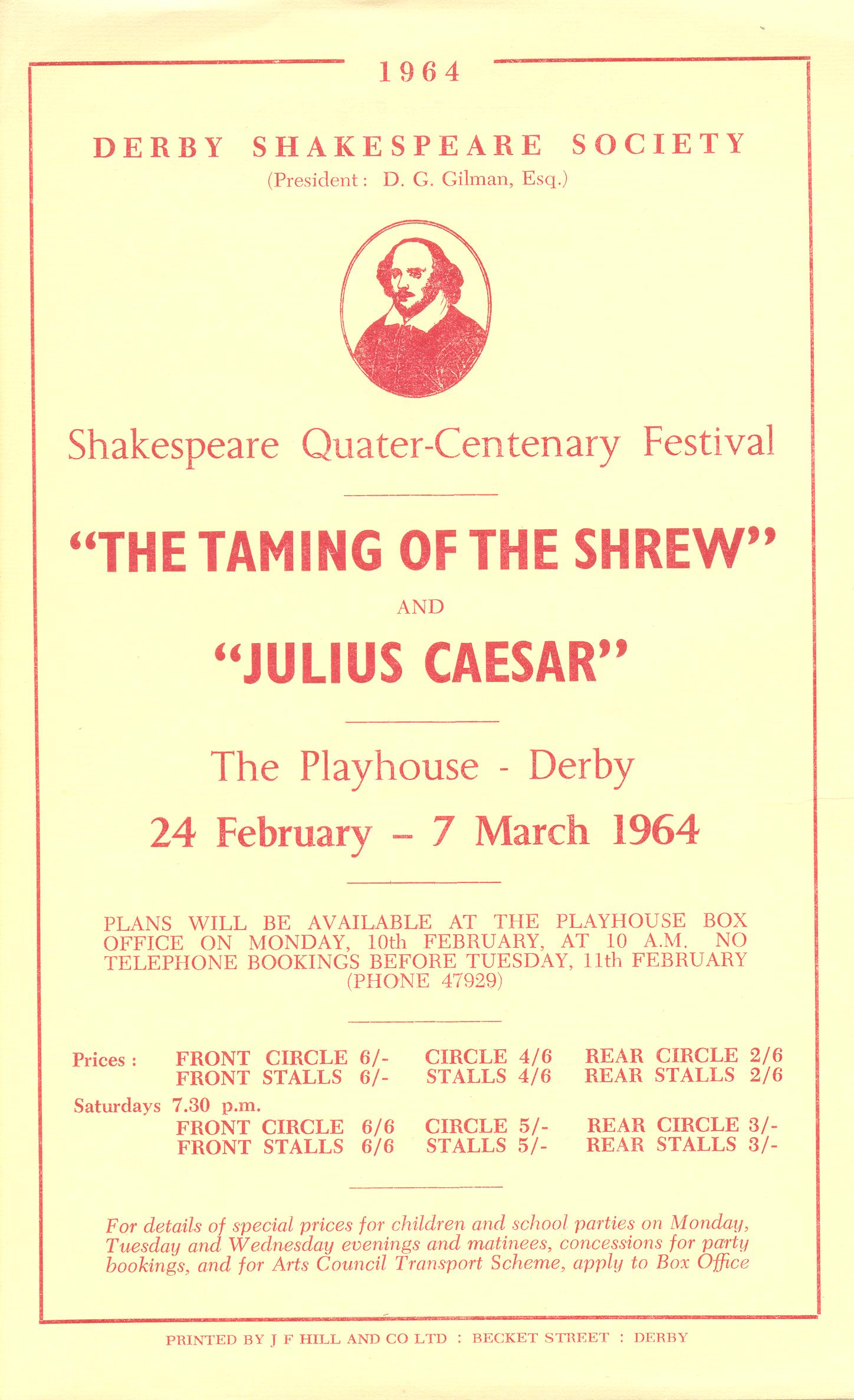 'The Taming Of The Shrew' & 'Julius Caesar 1964