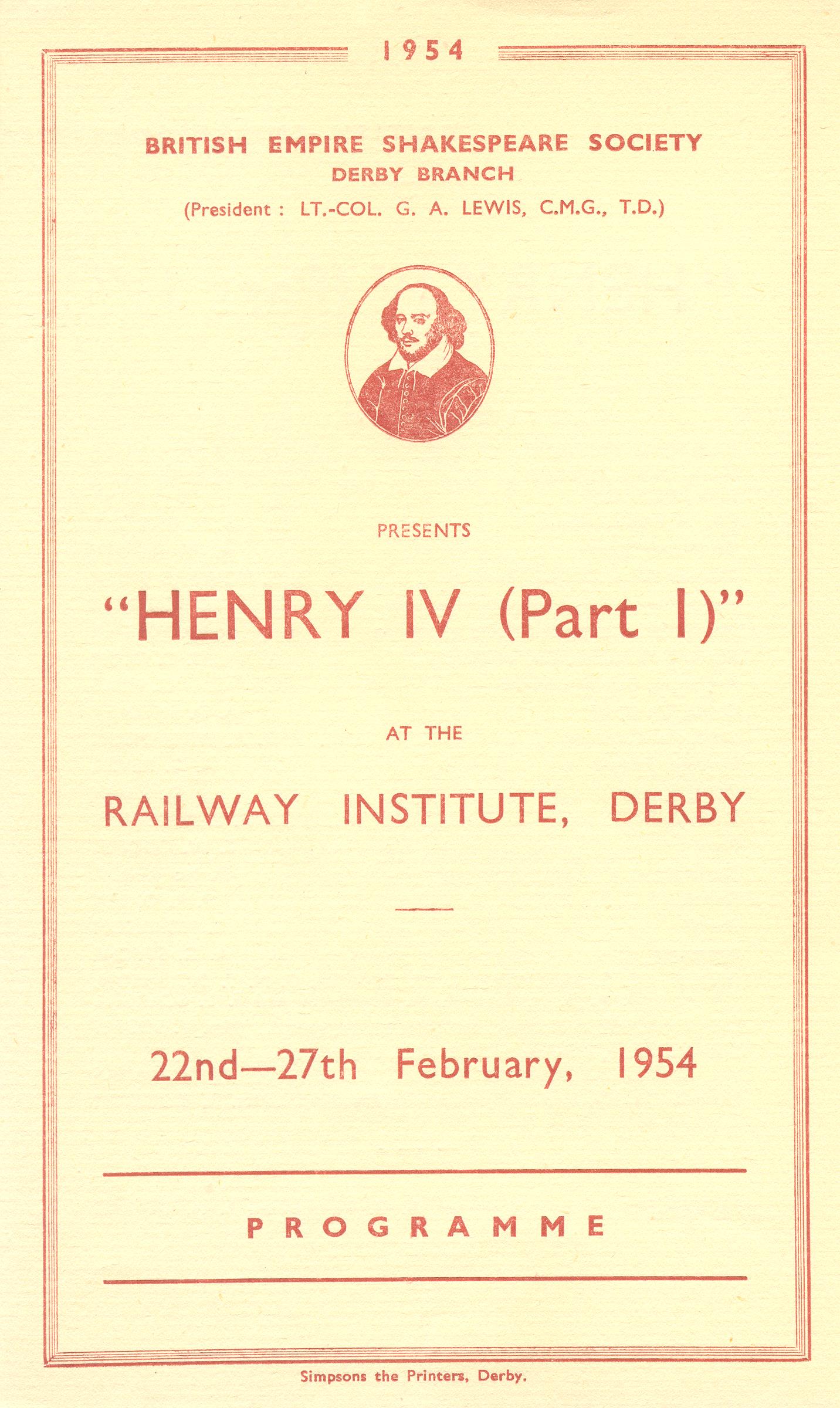 'Henry IV (Part I)' 1954