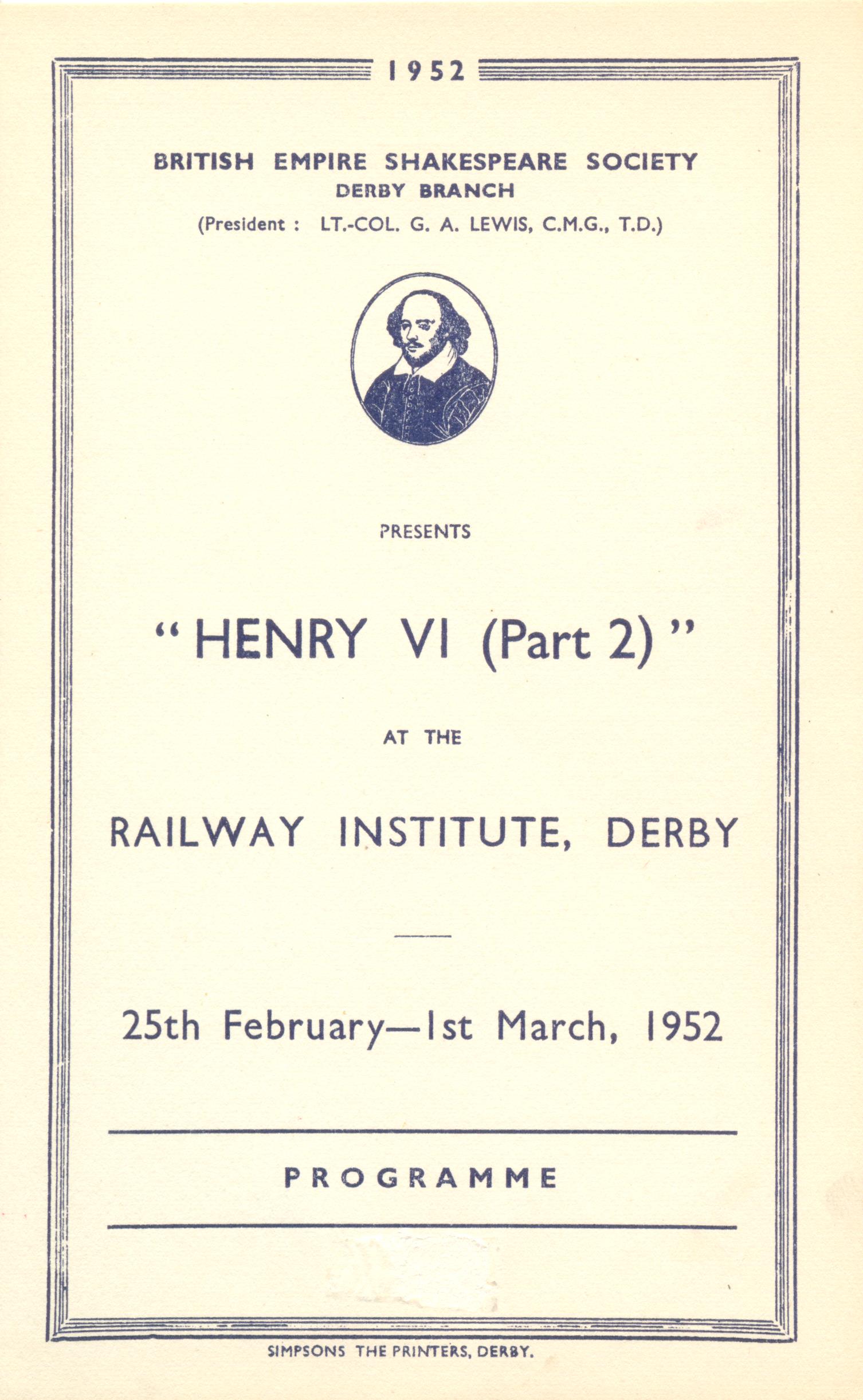 'Henry VI (Part II)' 1952