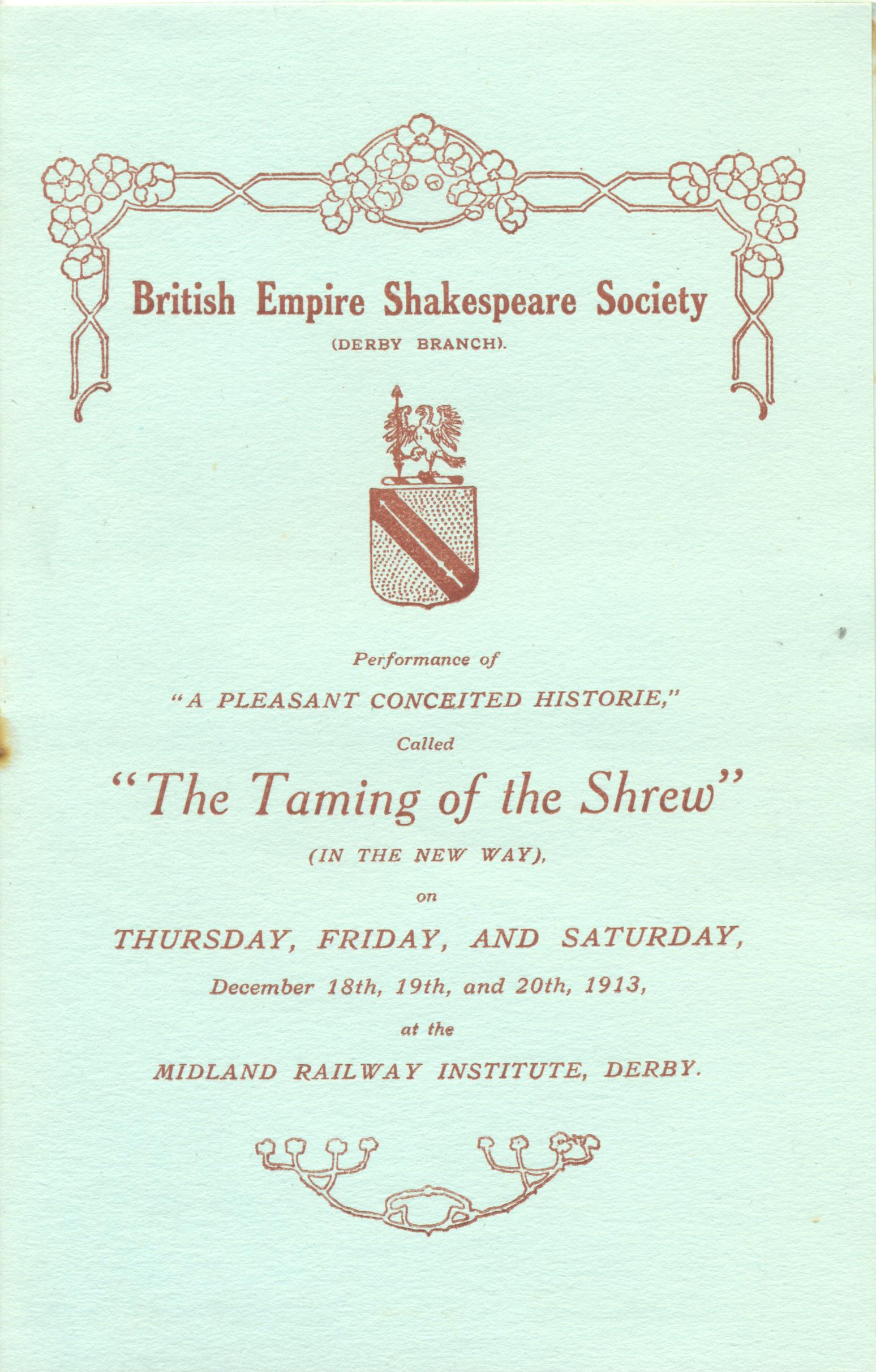 'The Taming Of The Shrew' 1913