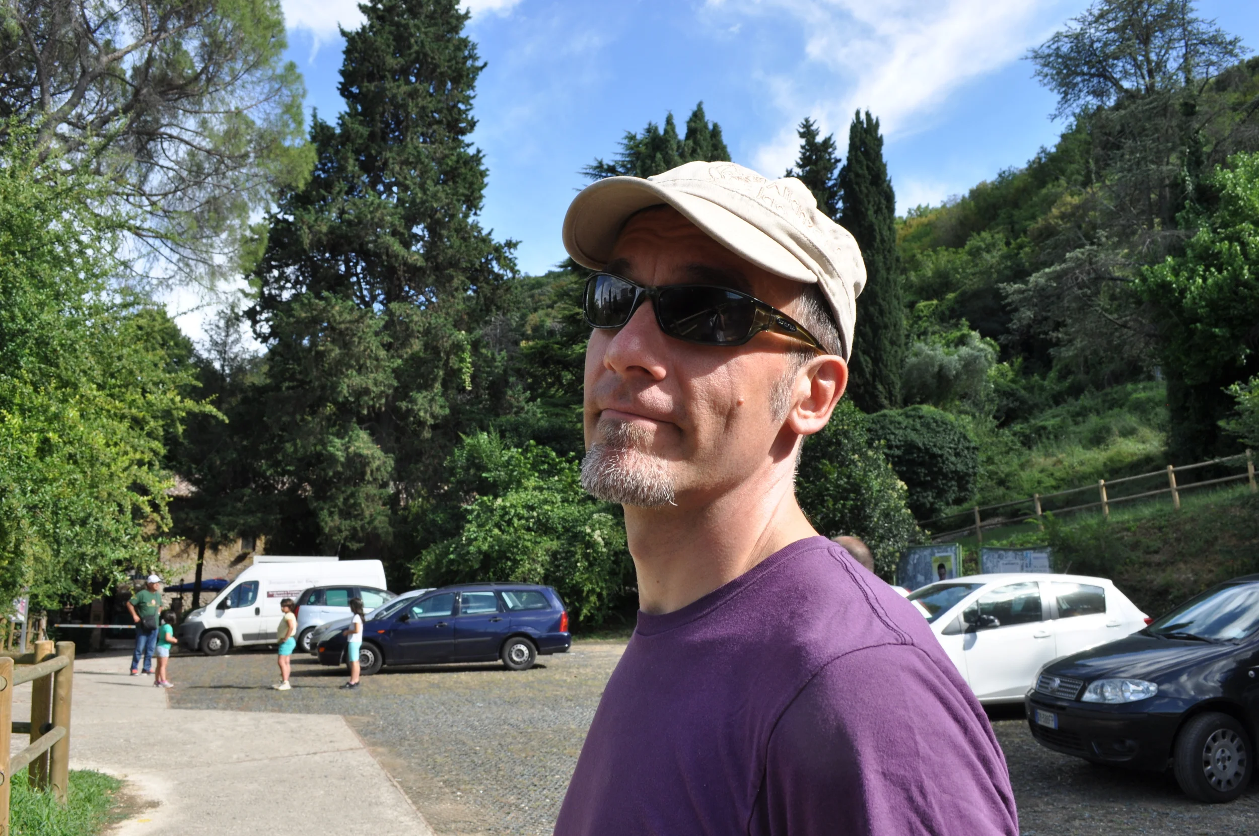I practice what I preach! Here's me getting ready to enjoy the great outdoors on a recent vacation! 