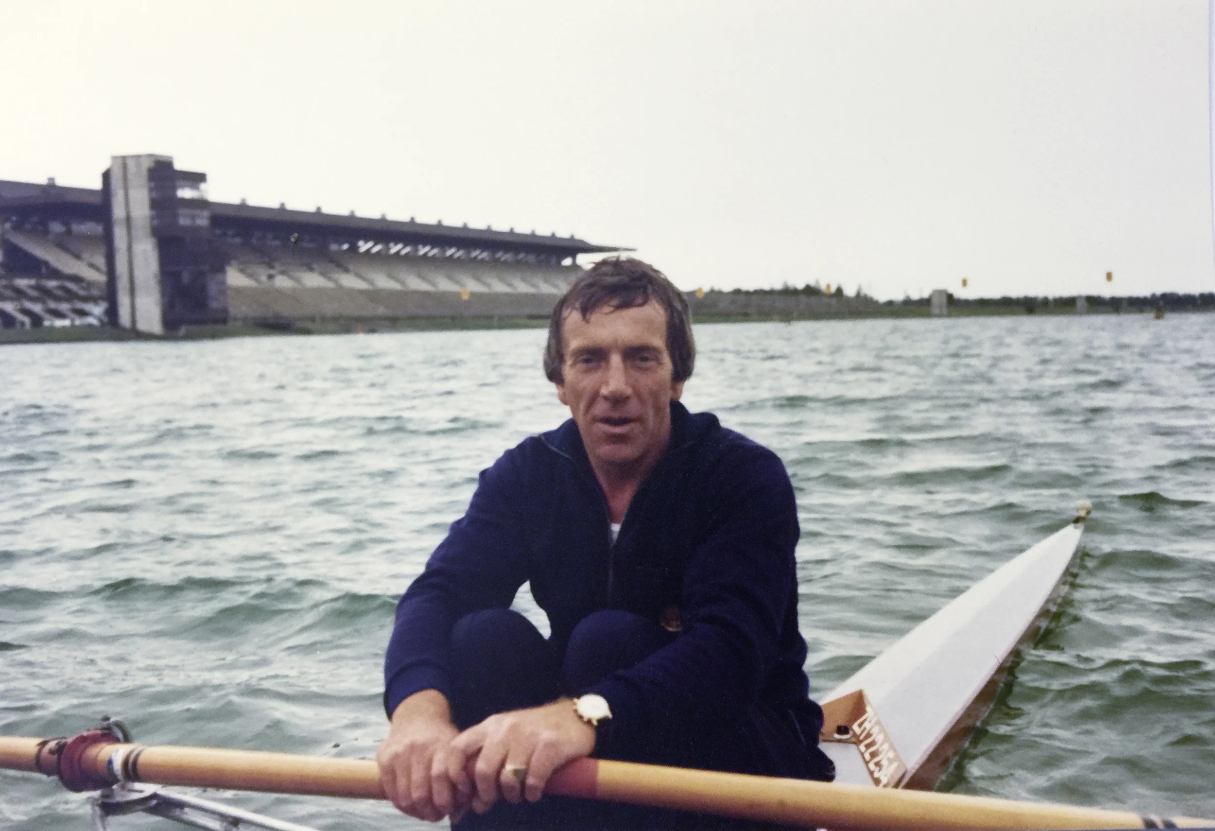 1978 an der Veteranen Regatta in München im Skiffboot