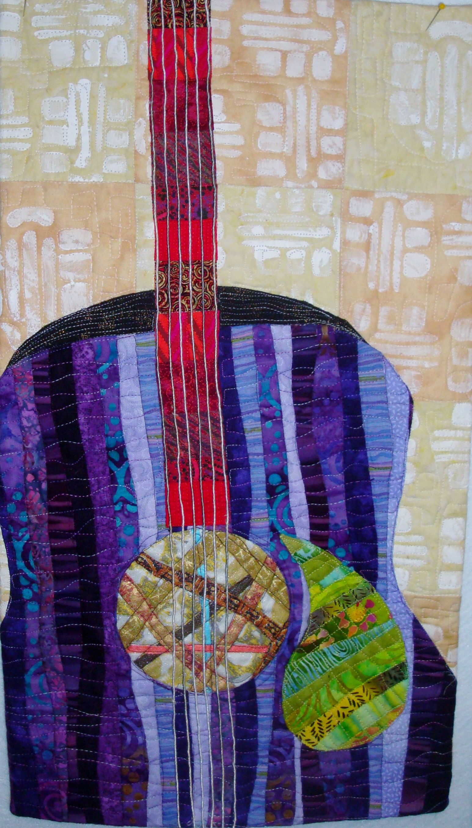 Deep Purple Guitar (24" x 13")