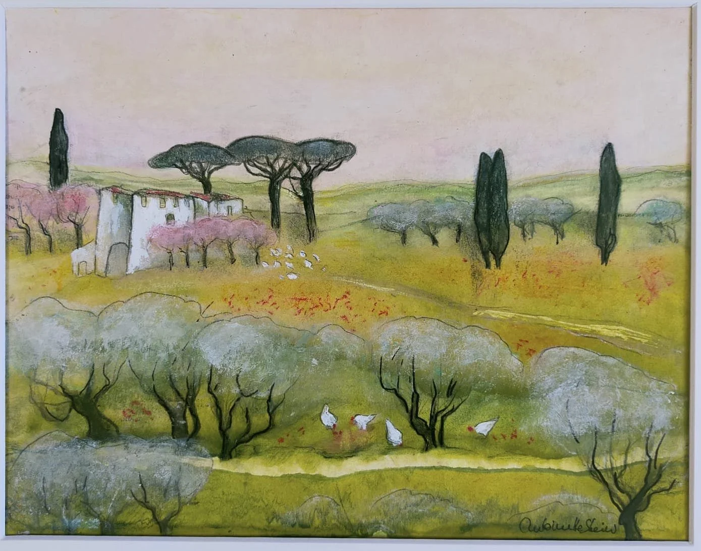 White Villa and Geese