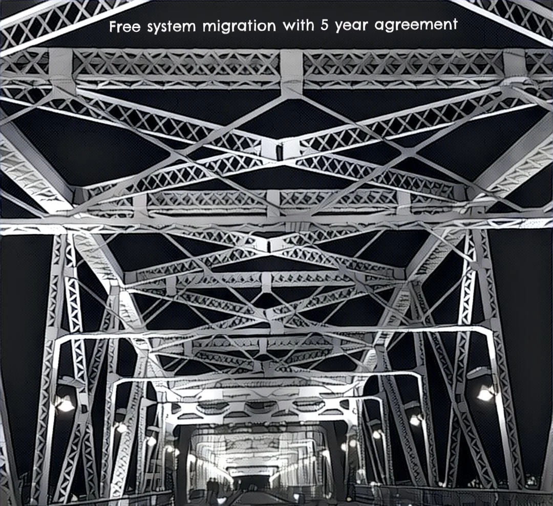 FREE SYSTEM MIGRATION WITH 5 YEAR CONTRACT Change rings fear in the hearts of many executives. p1 wants to build a bridge over those troubled waters by providing a free legacy system migration with the purchase of a 5 year agreement on any product in the p1 Service Line. Our long history of quickly defining customer needs and integrating seamlessly into their daily workflow allows us to look at implementations differently than most insurance software companies. With an average implementation of just 90 days, we migrate all of your legacy systems in a quick and efficient way that keeps your data safe and secure throughout the process. We are taking away the excuses "it will cost to much" and "it will take too long". Now p1 wants you to ask yourself, why am I putting up with these legacy systems that are costing me a fortune to run and maintain? Go ahead and answer, we will wait... 