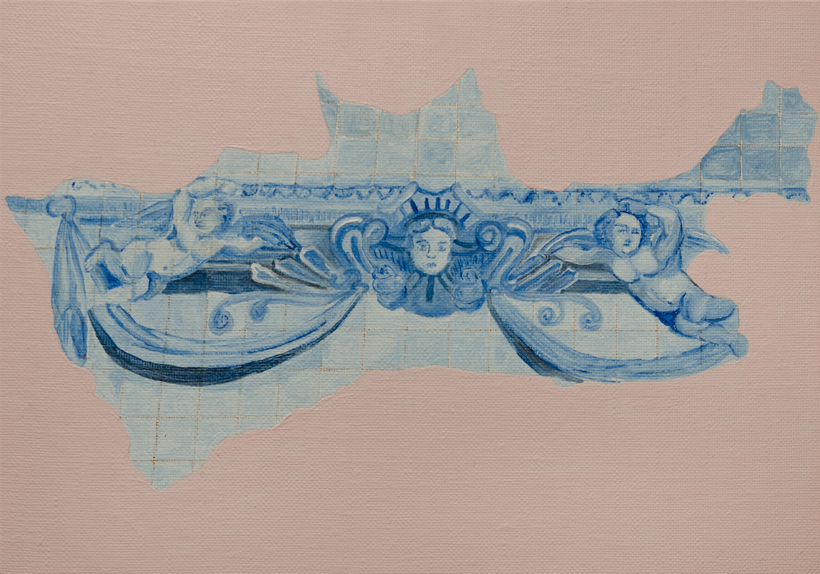 'M', oil on canvas, 20 x 28 cm, 2016. Private collection