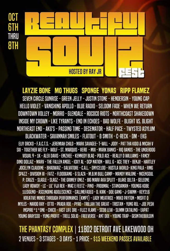 [Lakewood, OH] Beautiful Soulz Fest 2016 | Hosted by Ray Jr. | Oct 6-8