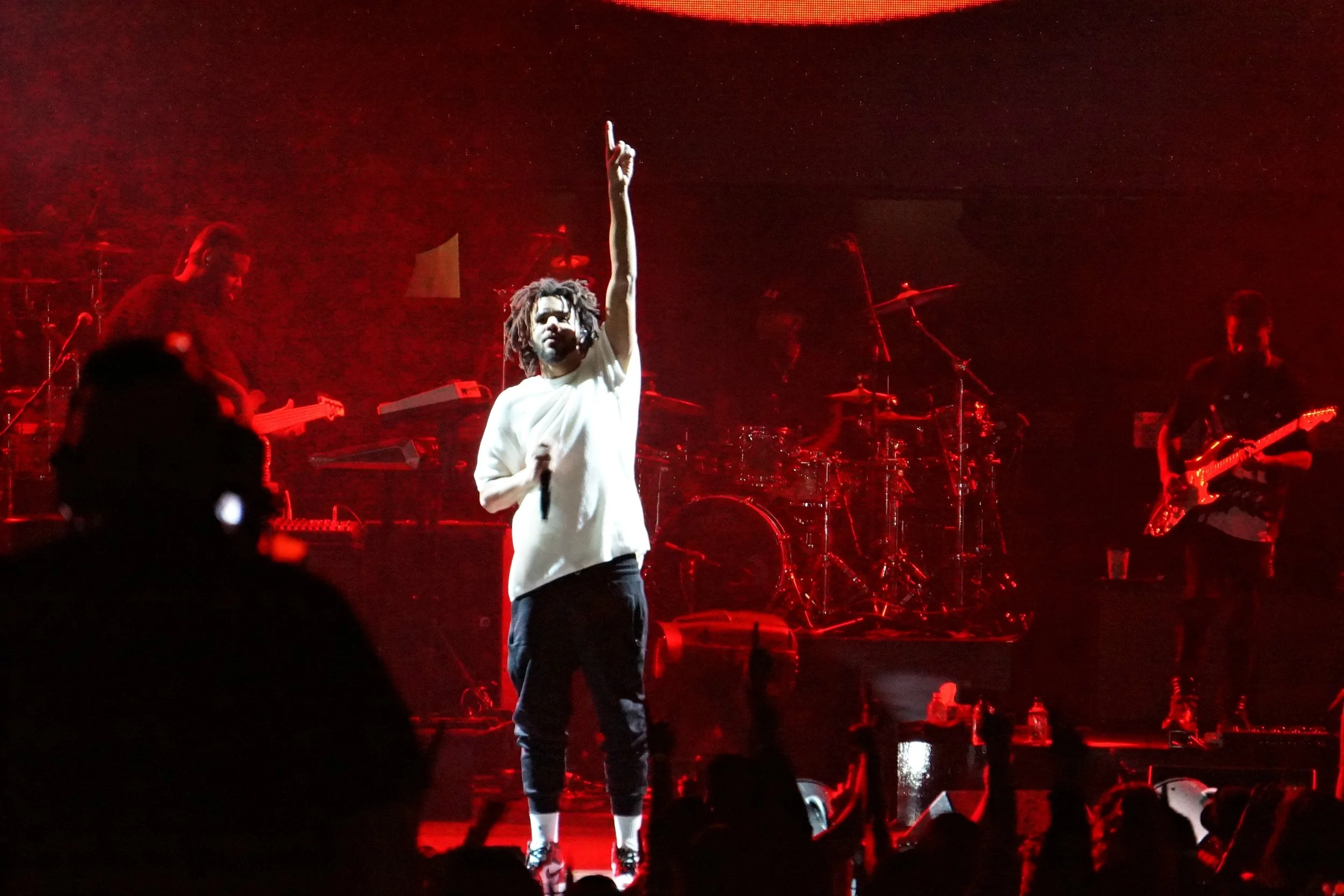 J. Cole performing at the GOTV Concert for Hillary Clinton