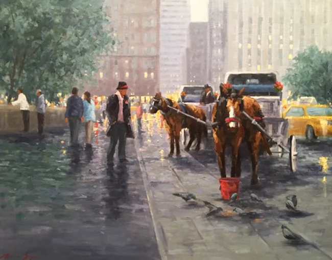 Carriages Along the Park