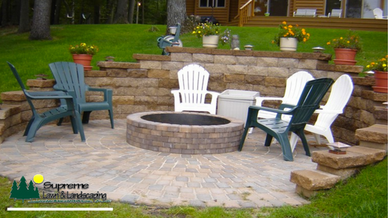 Think Spring Install A Fire Pit In Your Yard Supreme Lawn Landscaping Of Minnesota