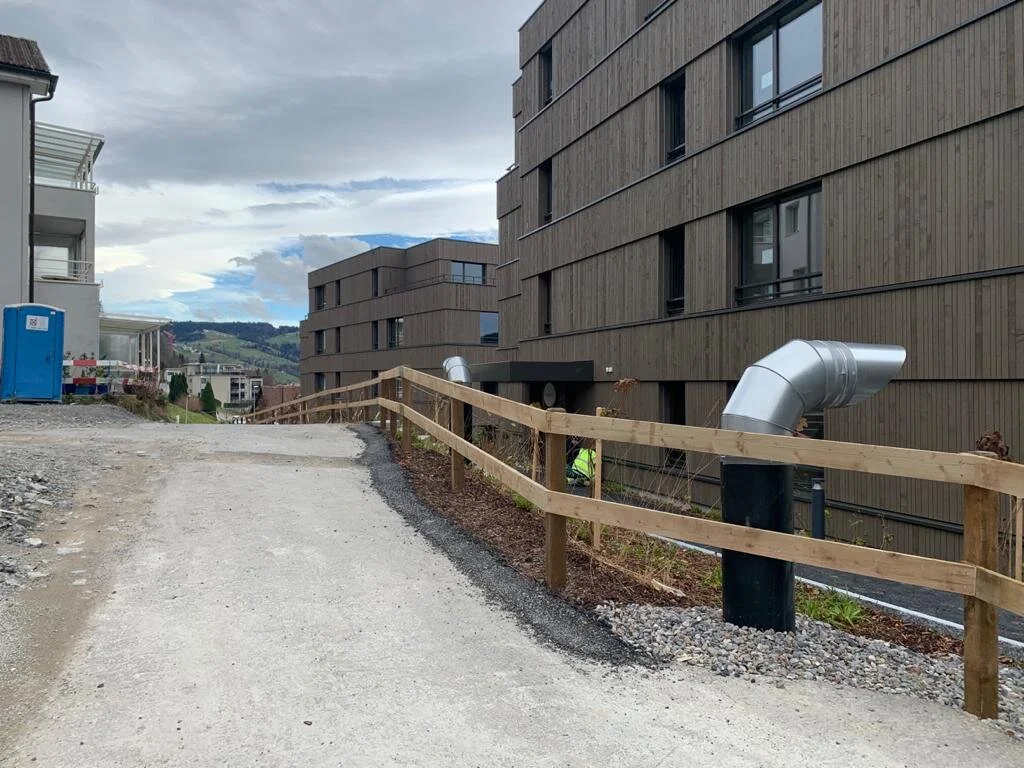 Bretterzaun grün imprägniert