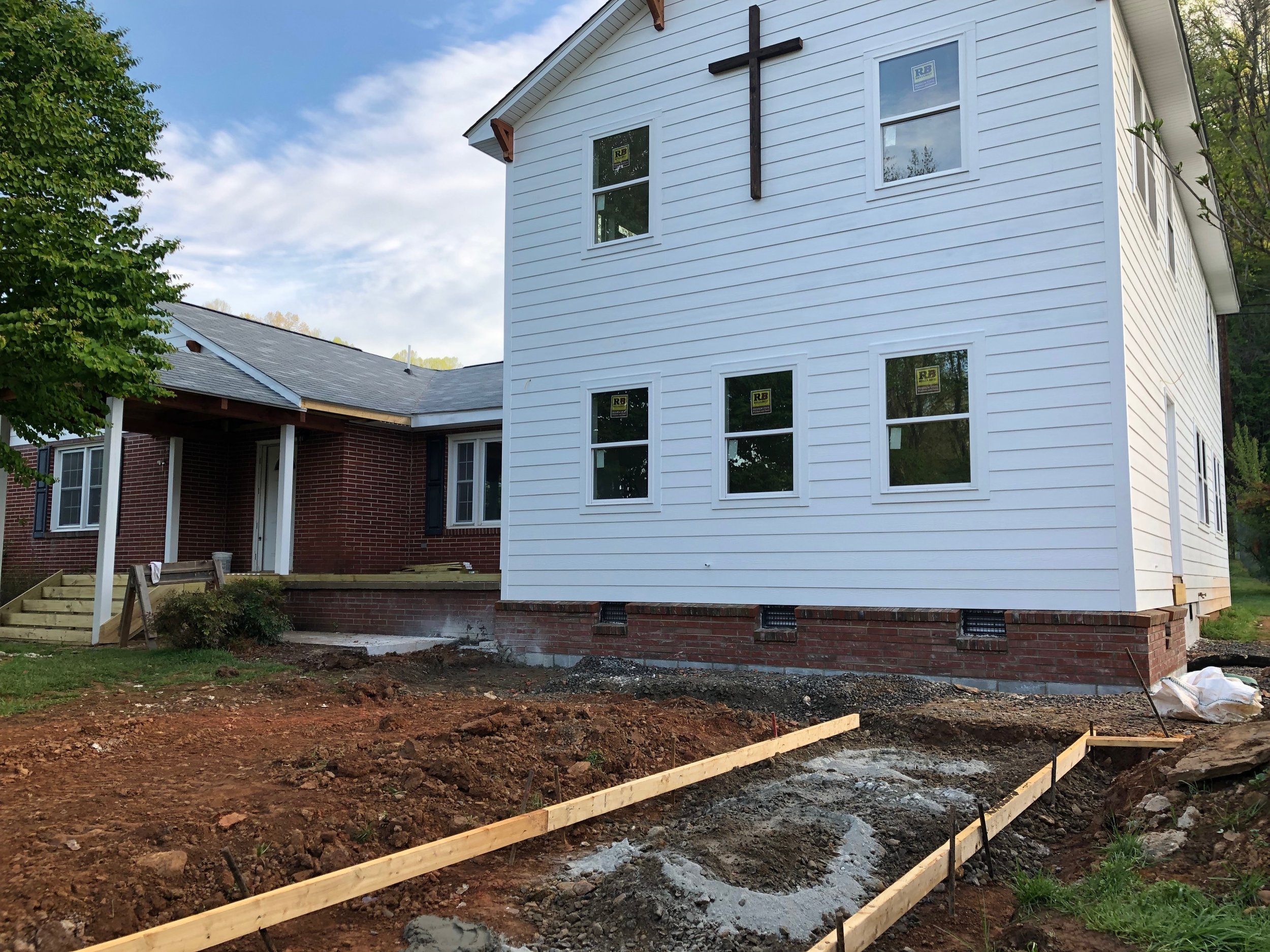 Building the sidewalk