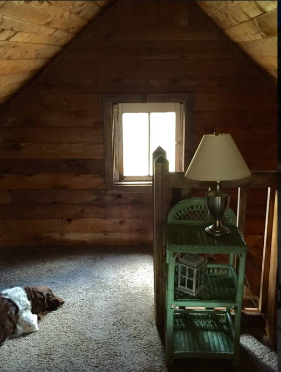 cottage - bedwoom night table with dog.png