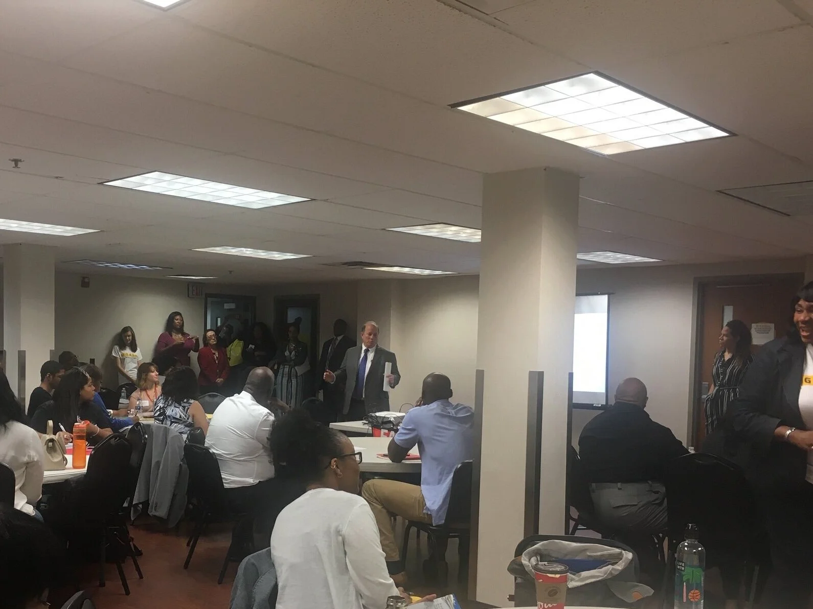 Mayor Mike Duggan speaking at the GOAL Line orientation on Friday, September 20.