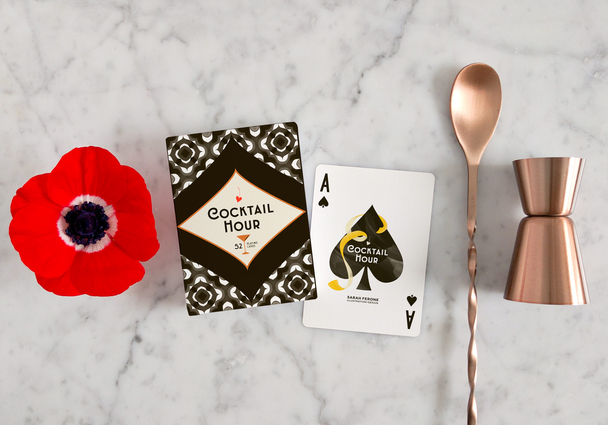 Sarah Ferone's Cocktail Hour Playing Cards