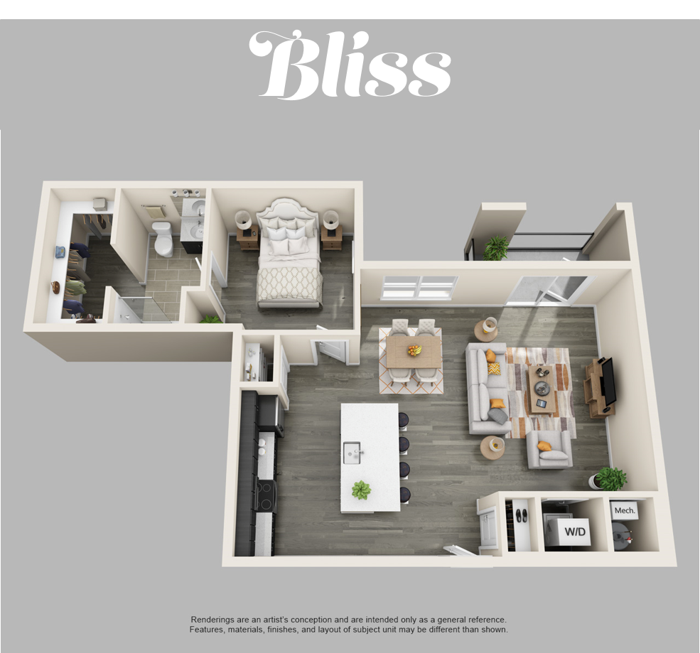 1 Bedroom | 1 Bathroom | 866 Square Feet