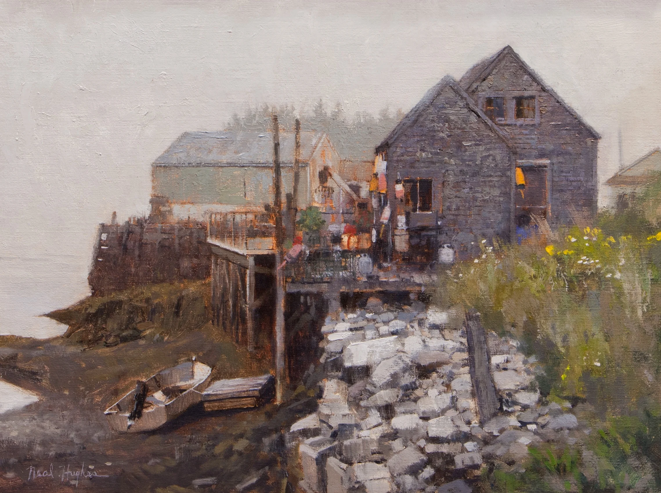 Foggy Day, Port Clyde by Neal Hughes at Sylvan Gallery