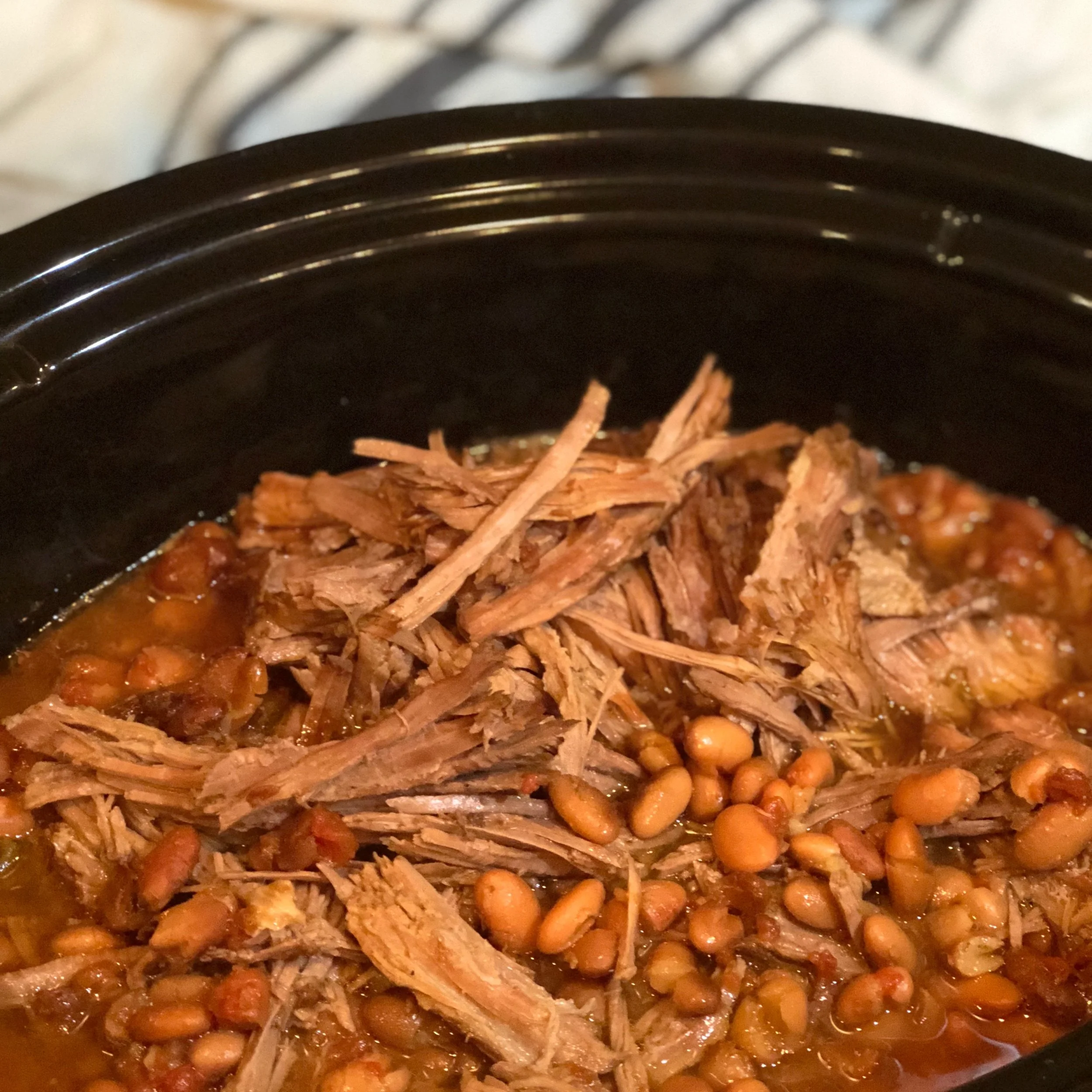 Crockpot Beef and Bean Bowl