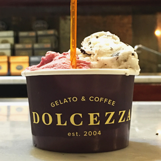 Blood orange and stracciatella