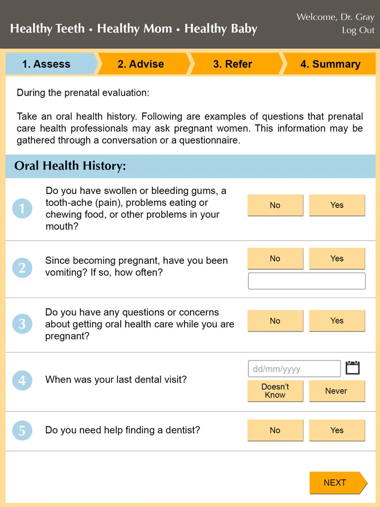 Pregnancy Oral Health Survey