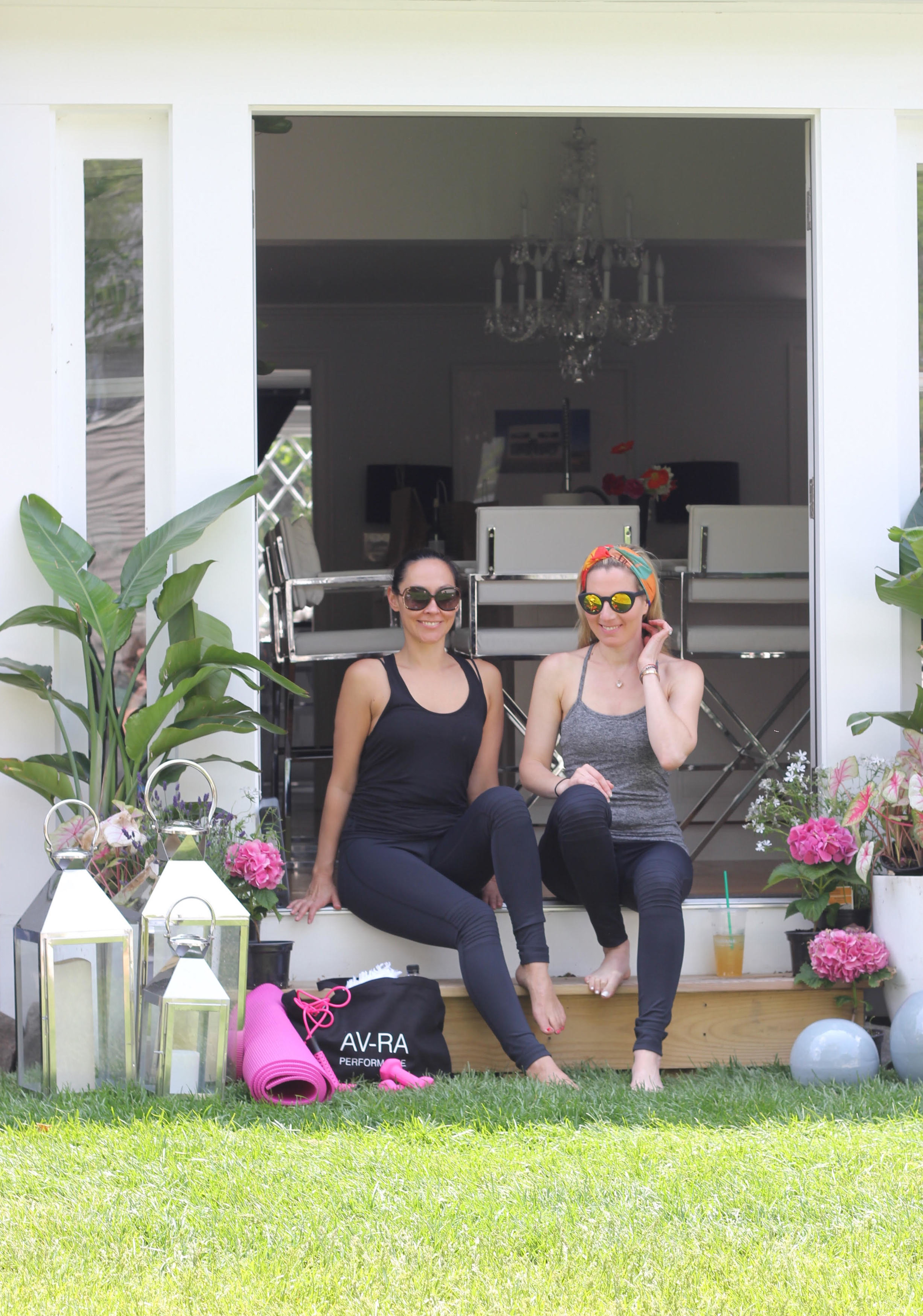 In our AV-RA tops and leggings