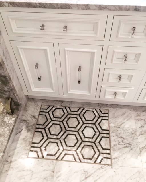 Finished marble "bath mat"