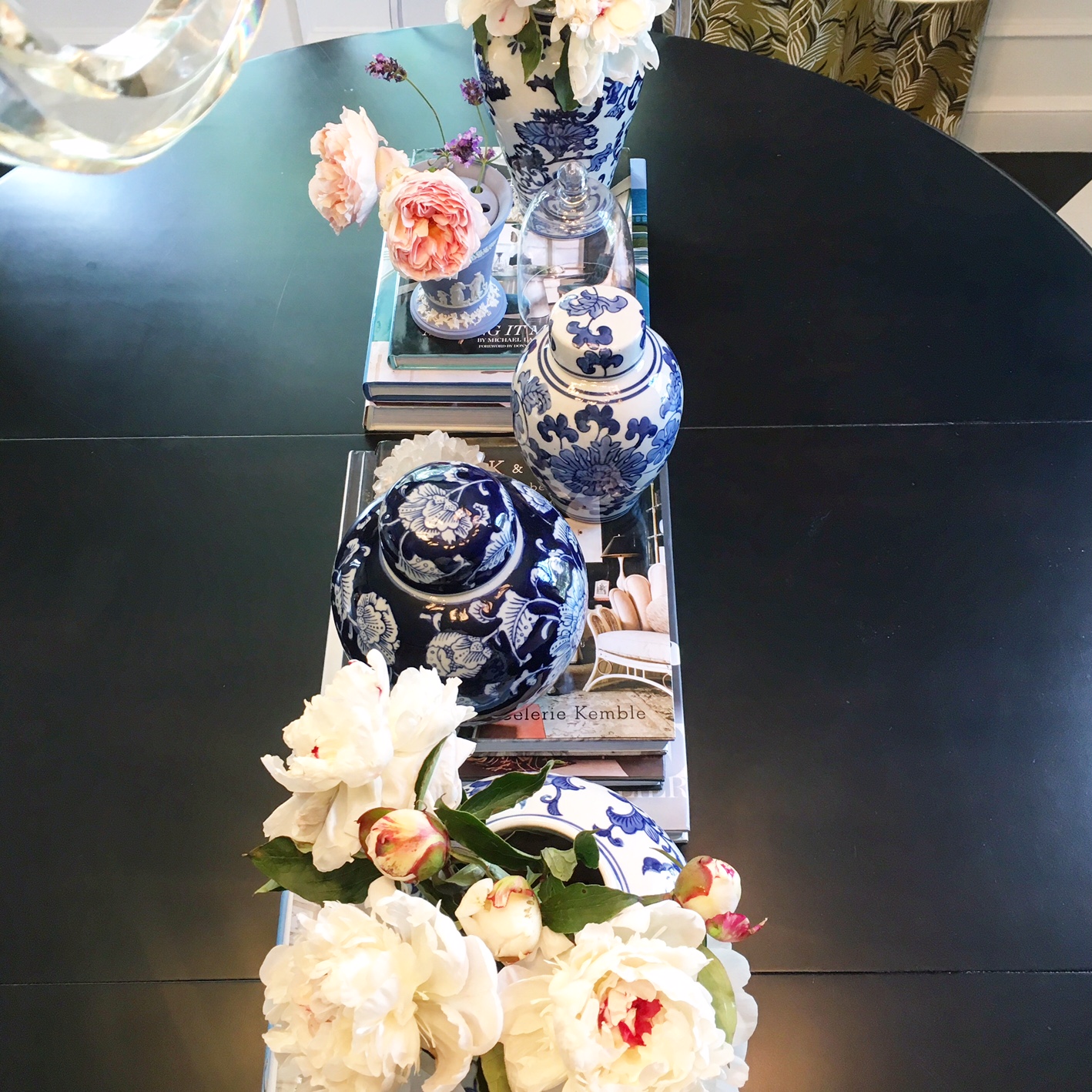 My collection of blue Chinoiserie pots