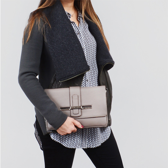 Helmut Lang Jacket and VBH Clutch