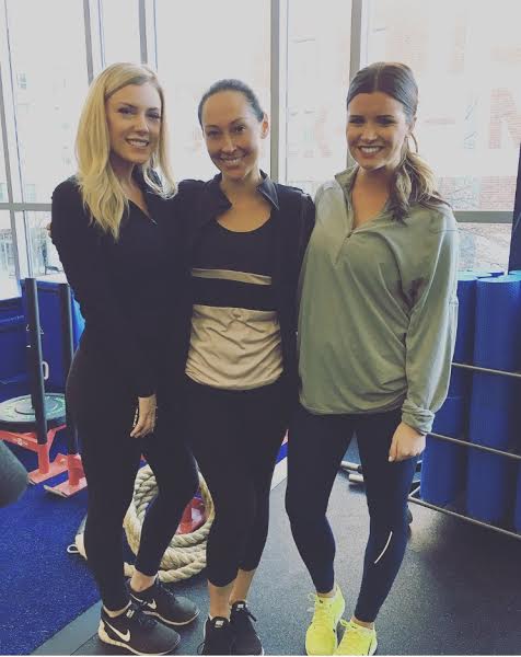With Meredith Gorman, Boston Herald Reporter (left) and Courtney Cox, NESN Host/Reporter (right)