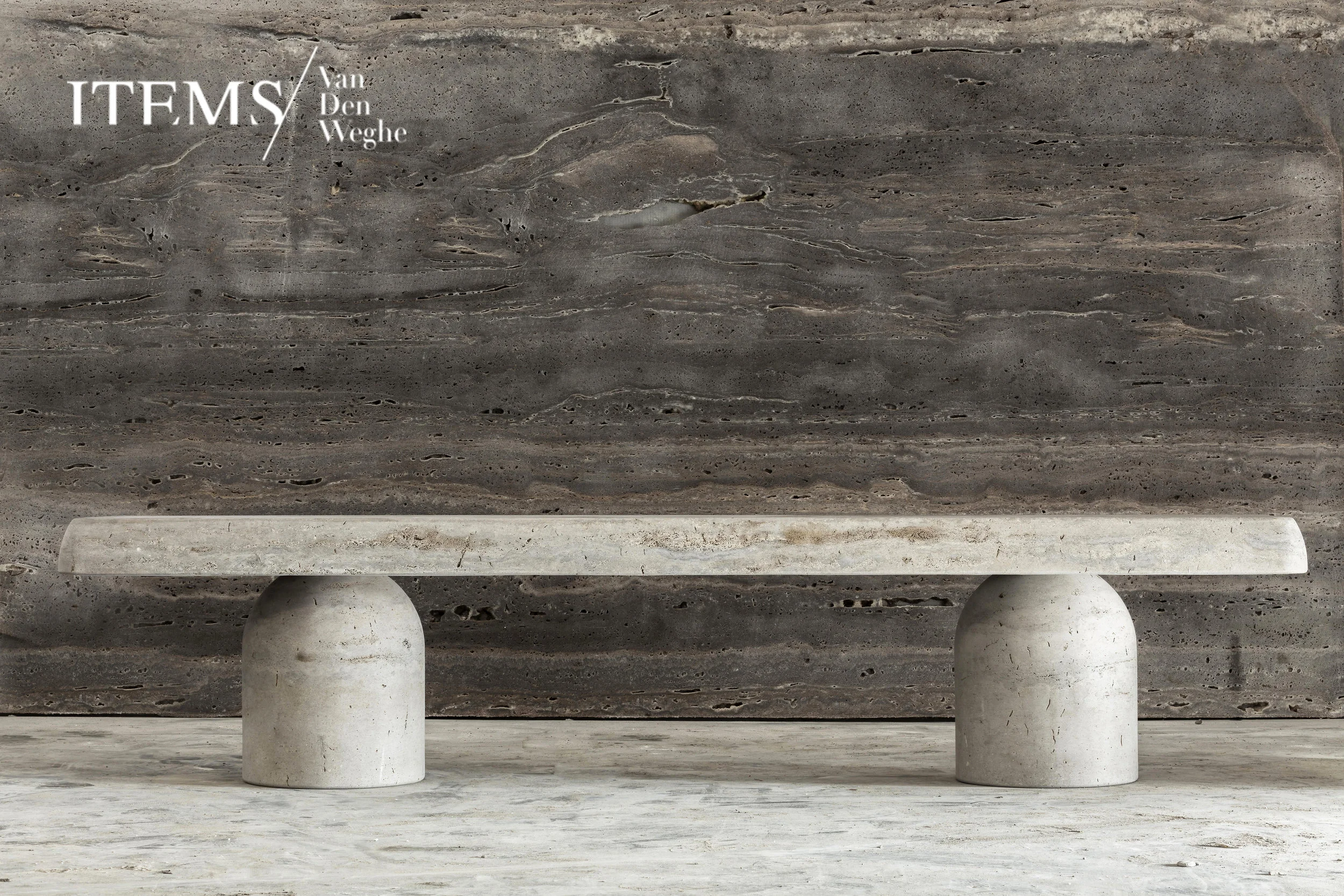 COLLECTION PRIMITIF _ "HENGE" / BENCH PRODUCED IN BELGIUM BY THE CRAFTMEN OF VAN DEN WEGHE / ITEMS _ CREDITS PHOTOS : ANNICK VERNIMMEN _ AYANTS DROITS PHOTOS : FRANCESCO BALZANO _ IN COLLABORATION WITH VALERIANE LAZARD
