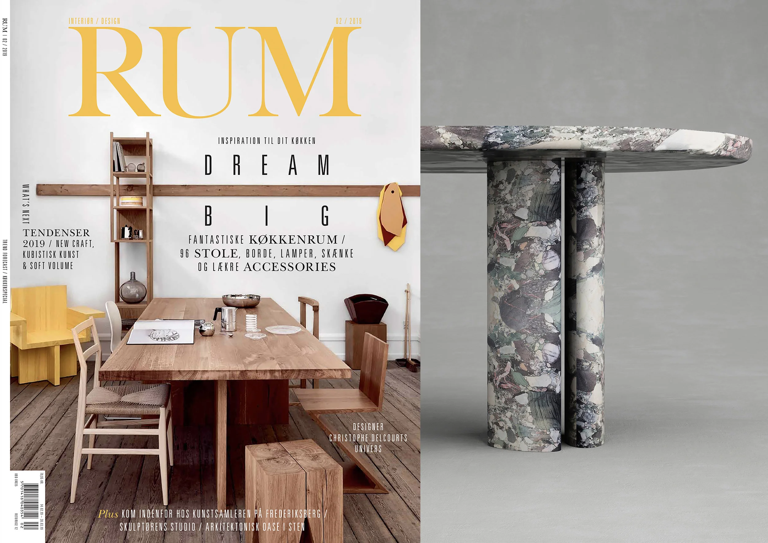COLLECTION DOLCE _ D4 DINING TABLE IN " RUM INTERNATIONAL " _ FEBRUARY 19