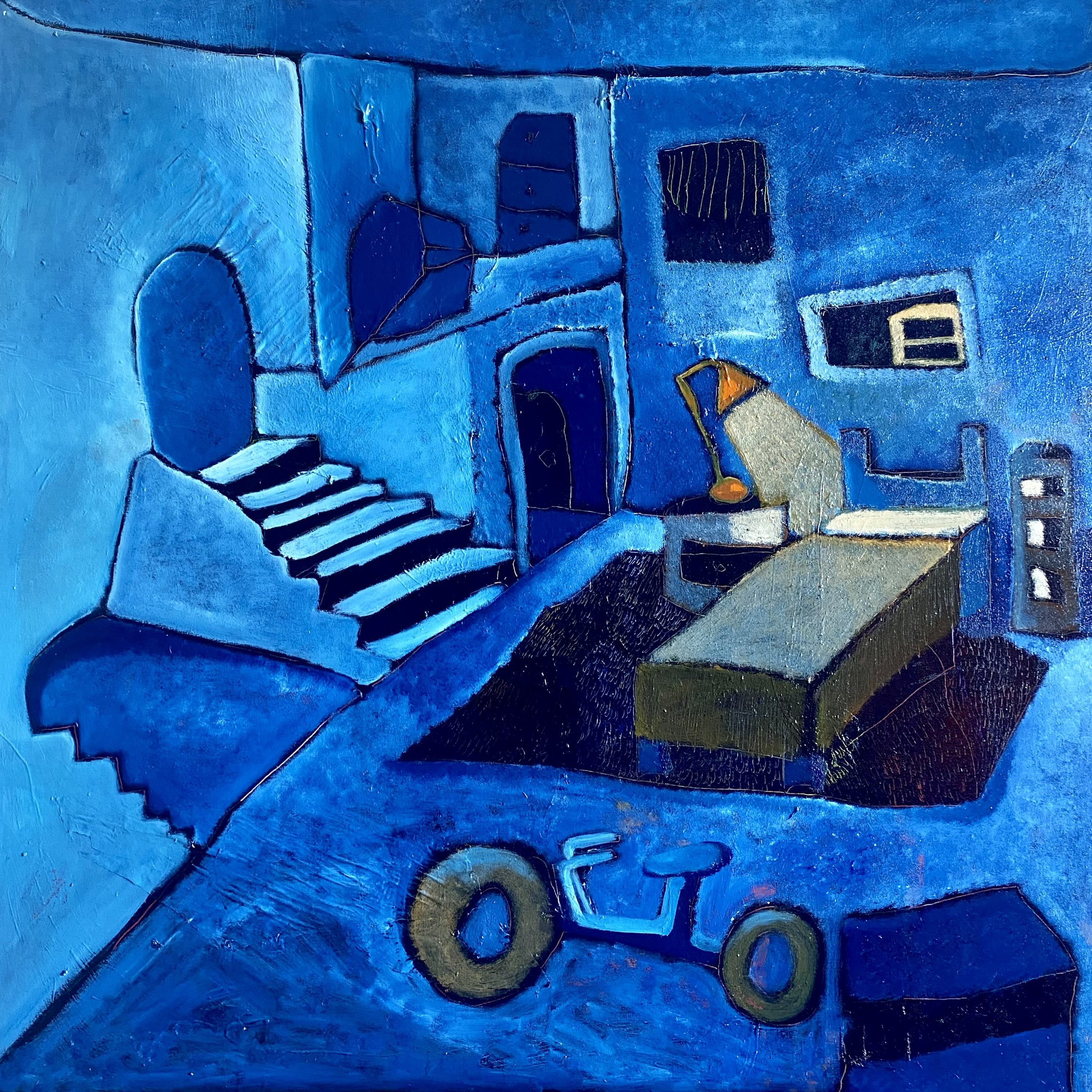 Blue room, Painting