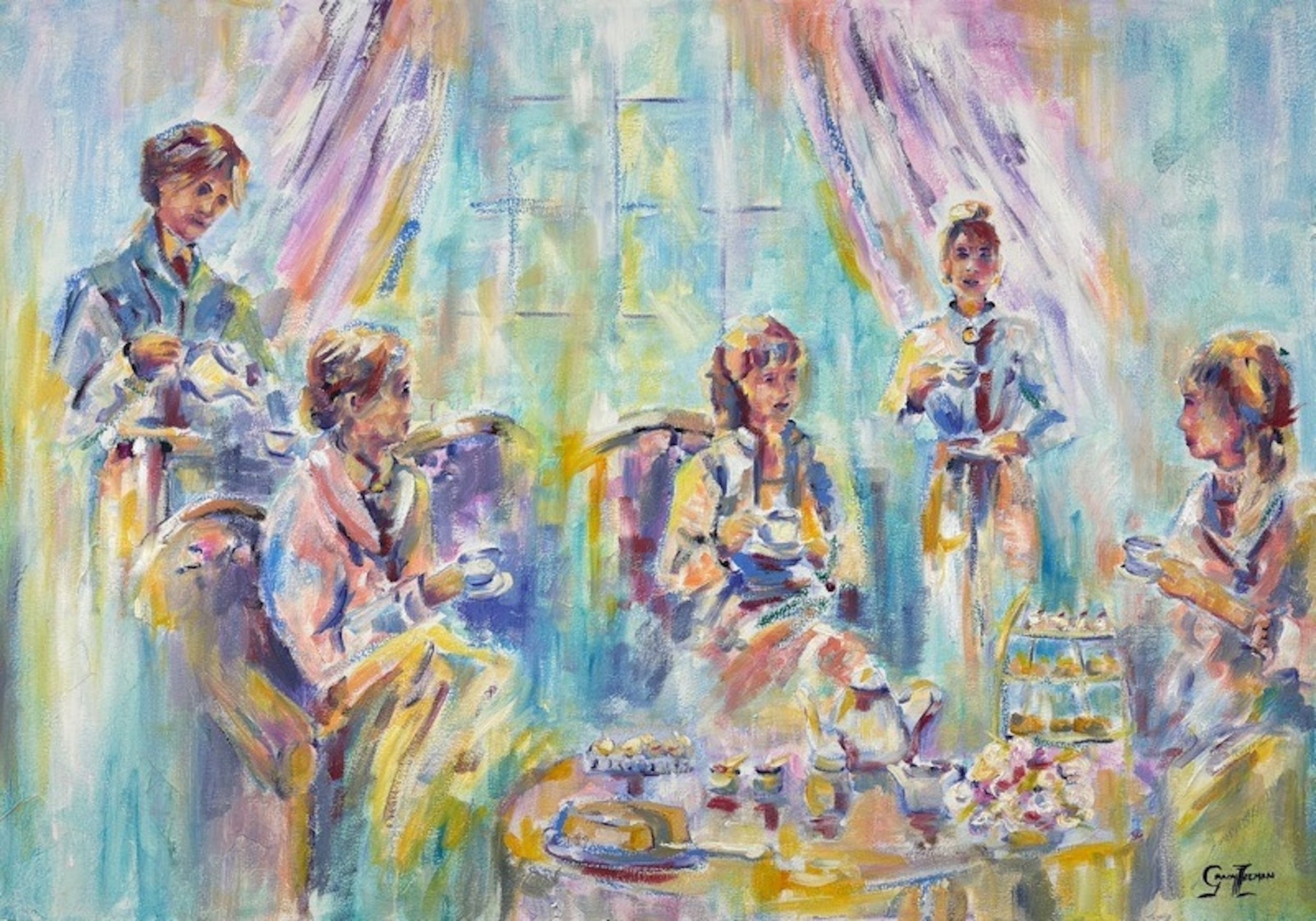Afternoon Tea, Oil on canvas, 2024