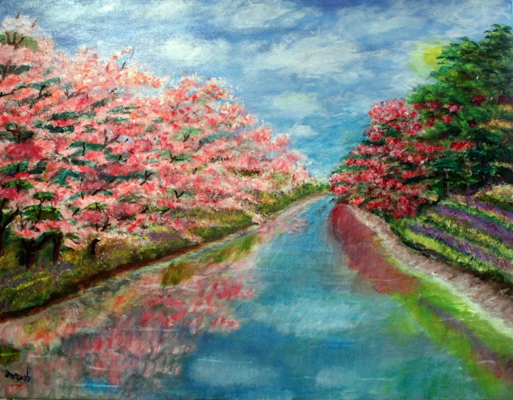 Cherry Blossoms, Acrylic, 2025