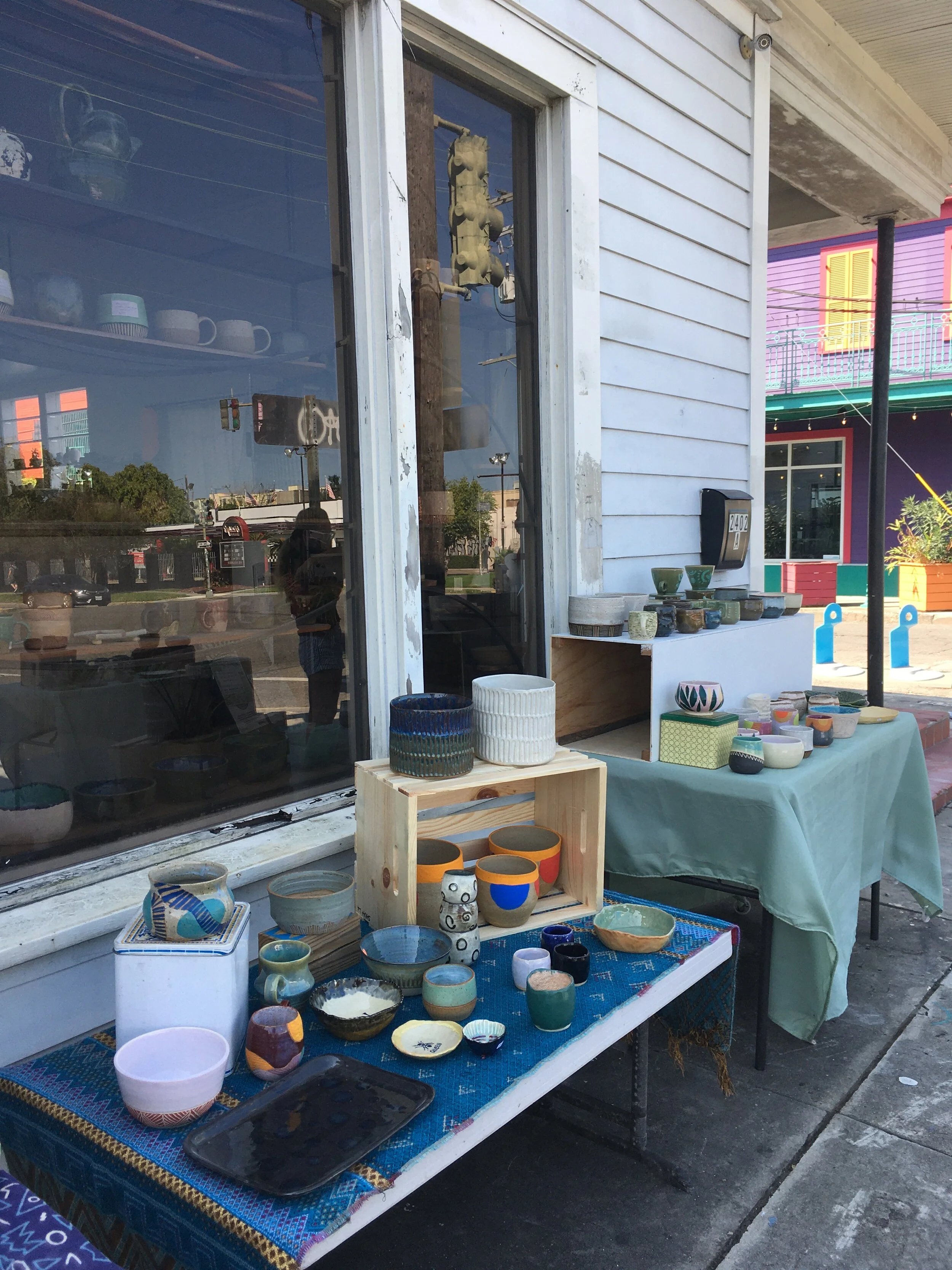 Holiday Sidewalk Sale with the FAITnola mobile greenhouse