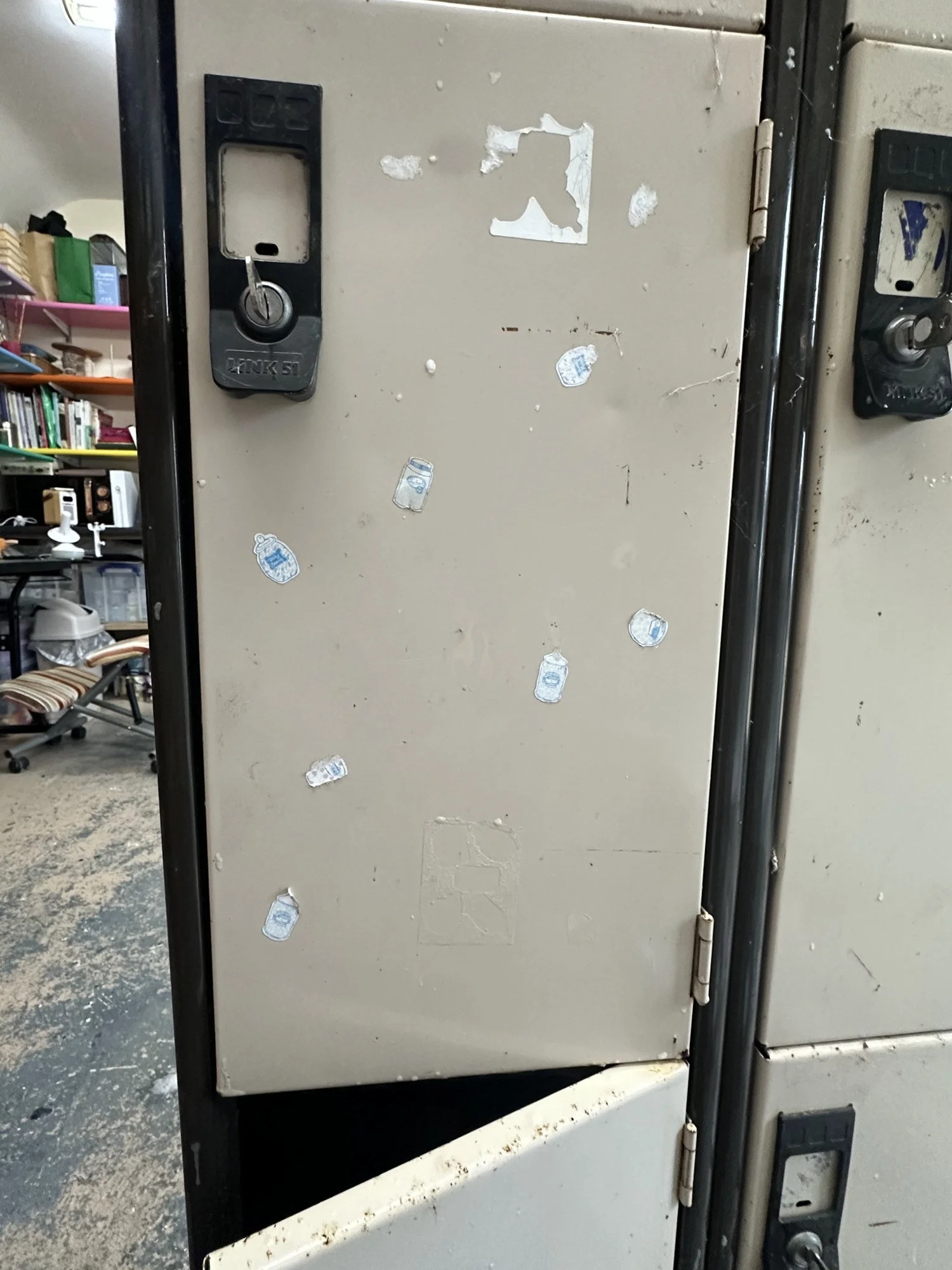 Sticker ghosts, strange outlines where stickers had once been