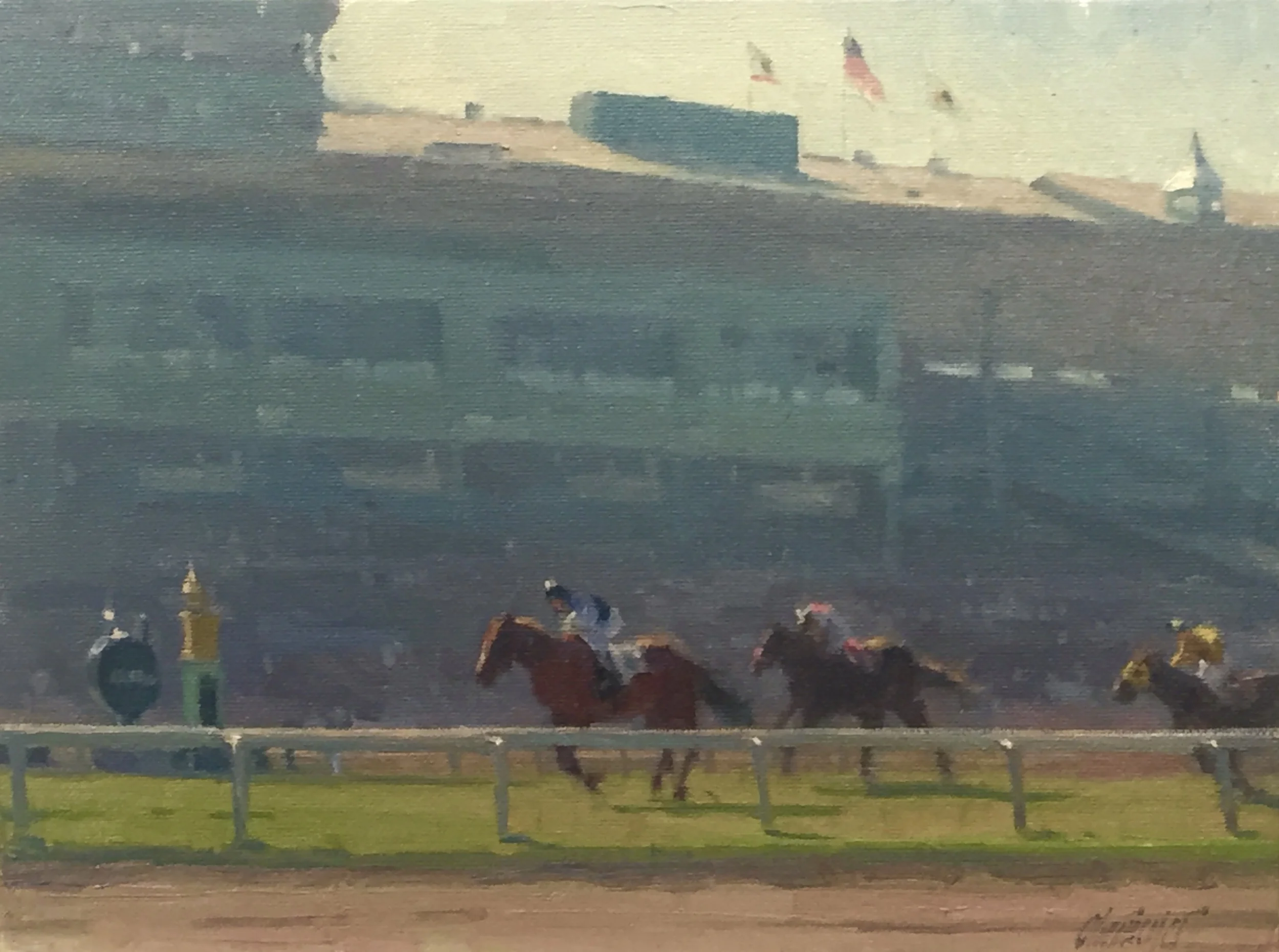 Heading For The Finish 9"x 12"