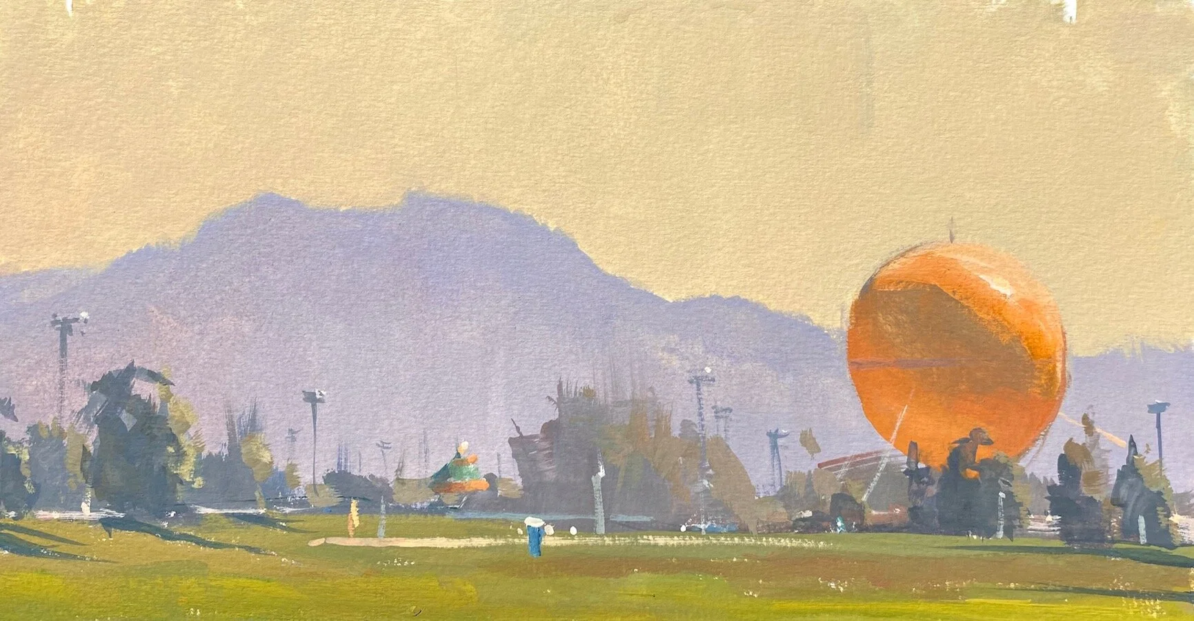 The Great Park -  5”x 9”  gouache