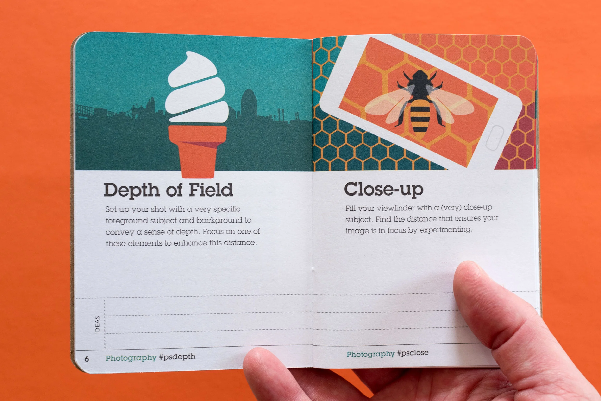 A spread from the Photography section of the PhotoScouting GuidebookDesign & Photo by Chris Glass