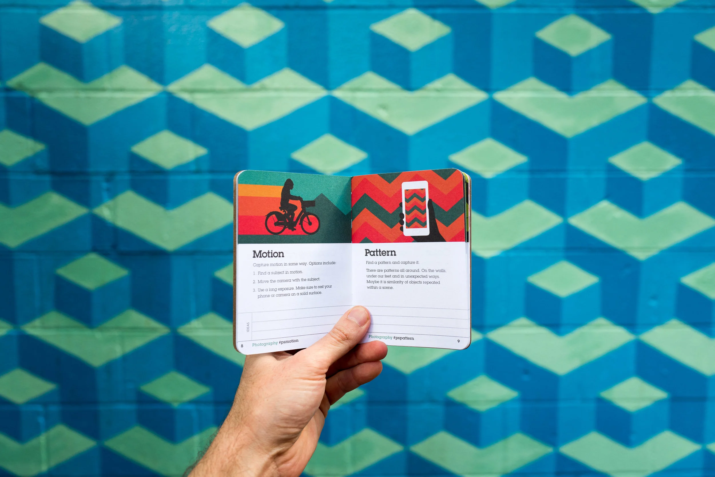 A spread from the Photography section of the PhotoScouting Guidebook - Design & Photo by Chris Glass