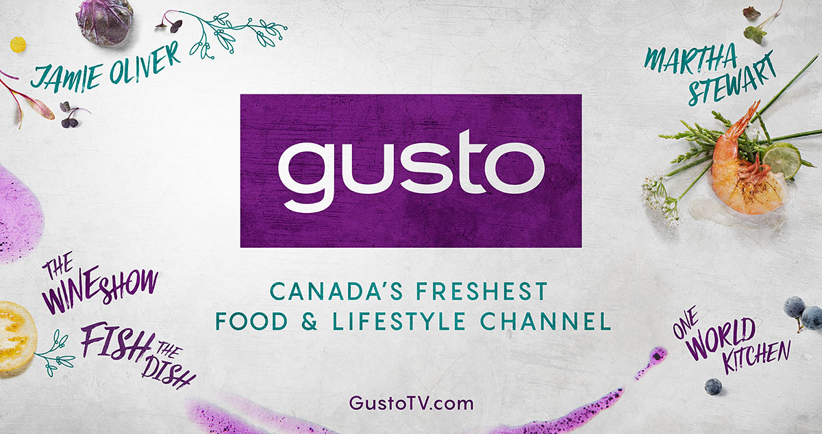 Gusto wall mural, painted on Queen and John Street.