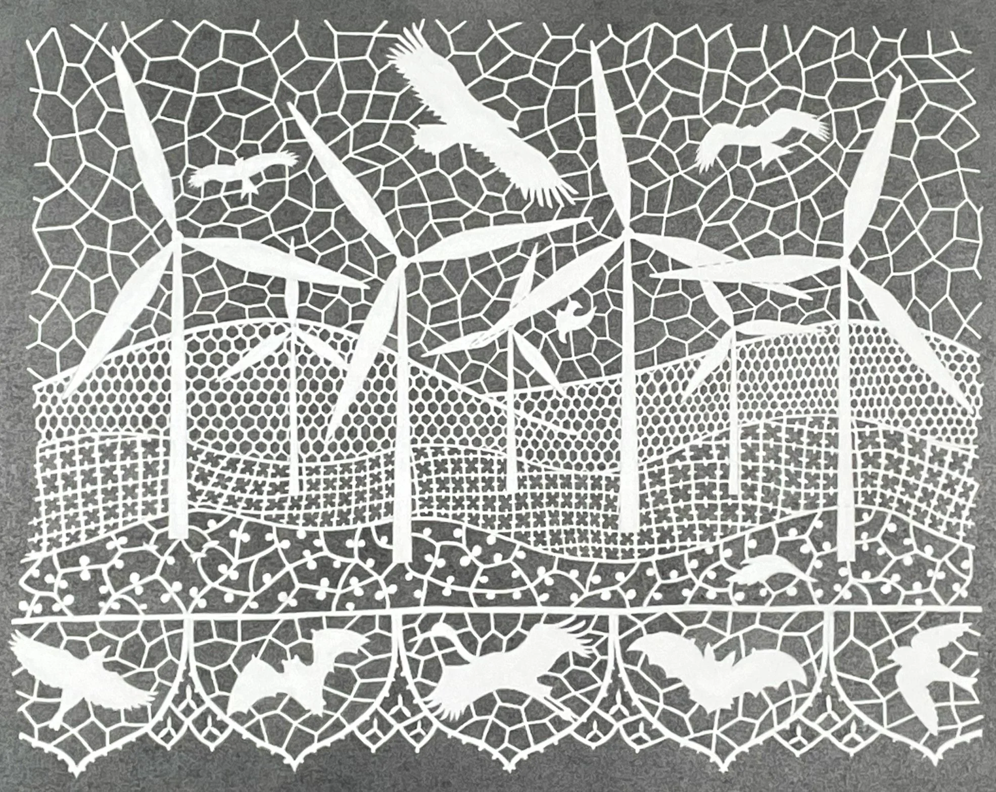 “The heavy blade sliced through the air before they realized.” 