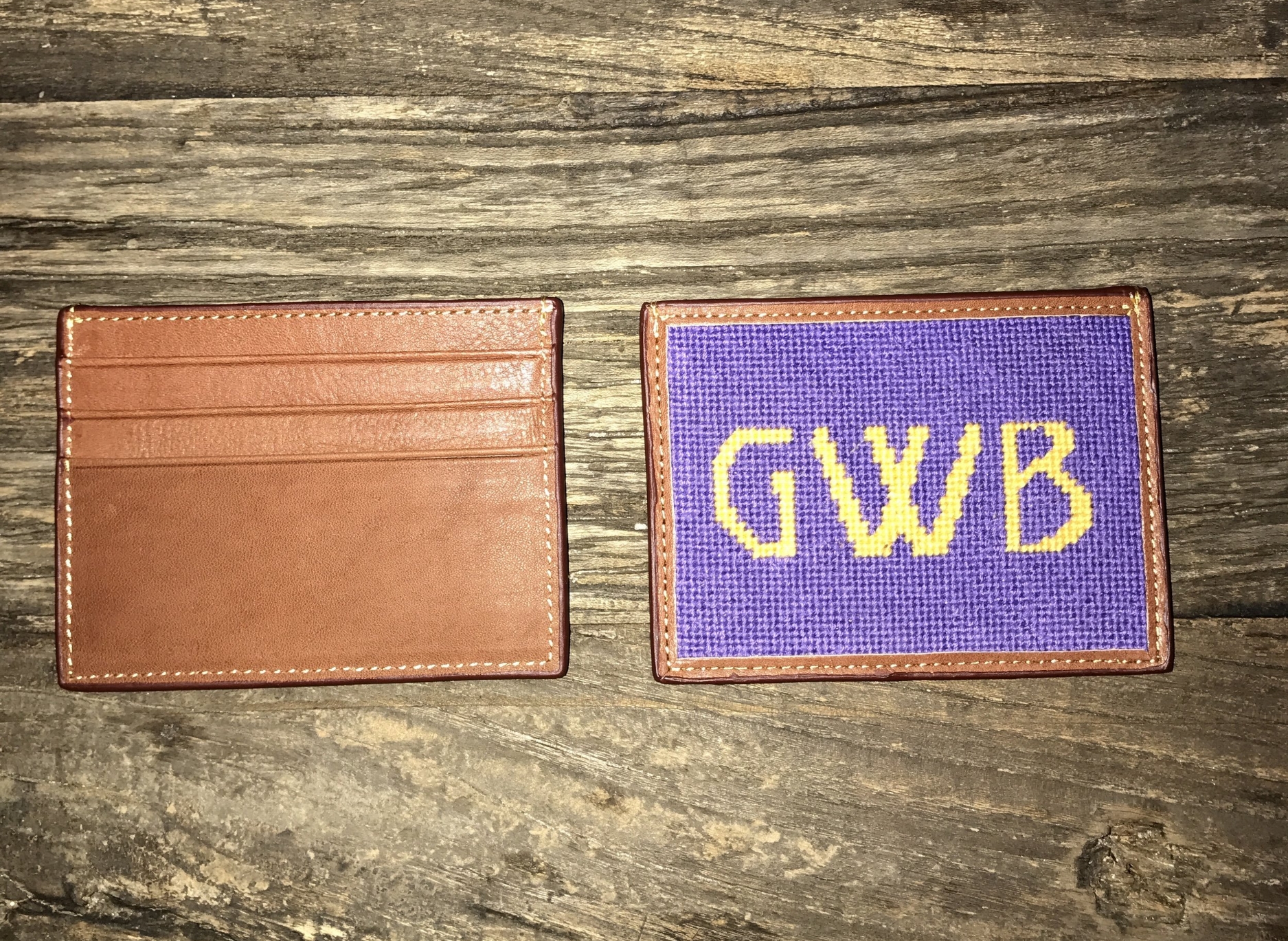 Monogrammed Credit Card Wallet