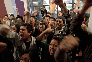 Students in Third Ticket Window Rally for Equality